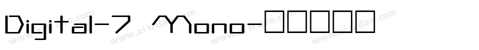 Digital-7 Mono字体转换